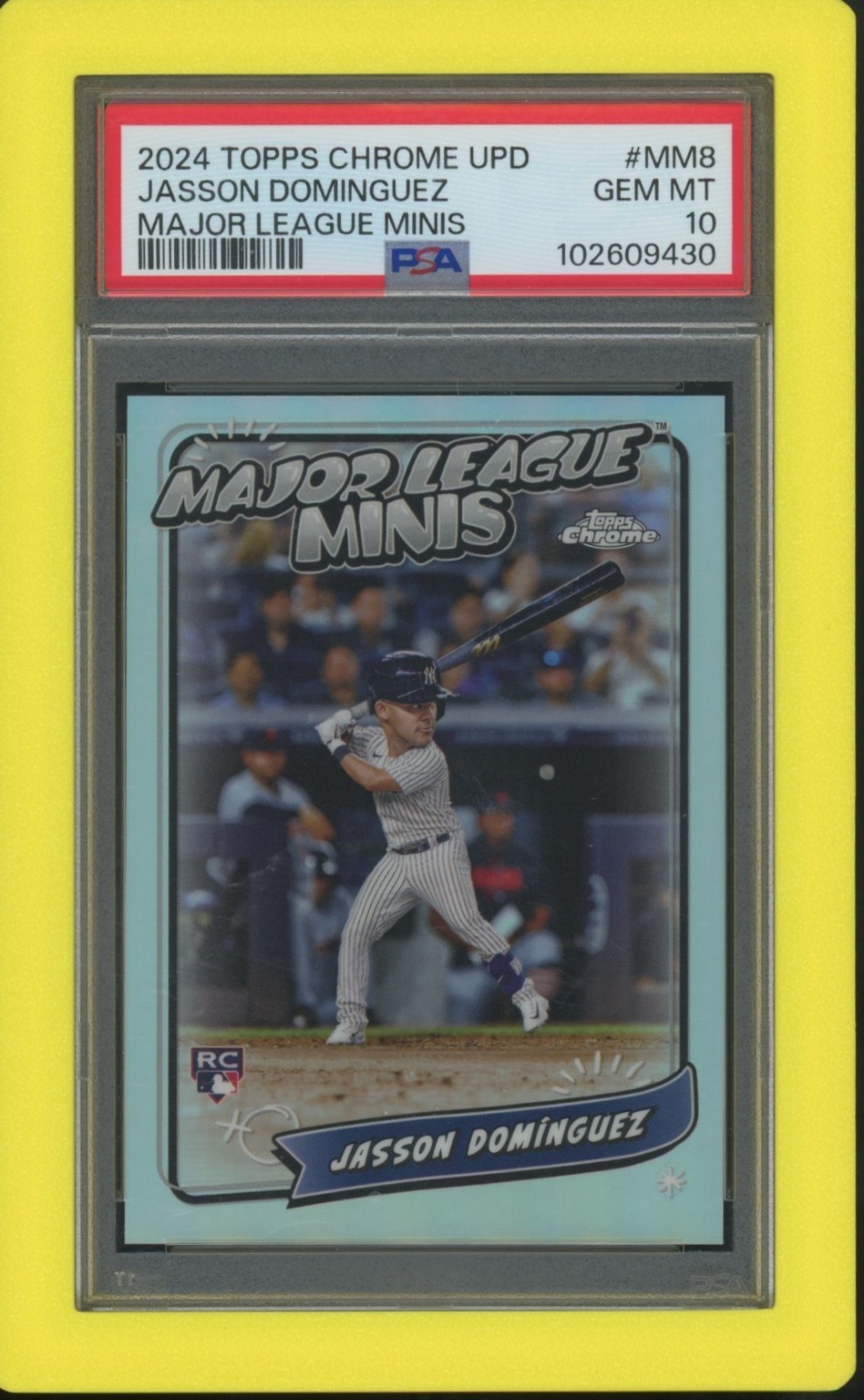 2024 Topps Chrome Update Jasson Dominguez Major League Minis #MM8 PSA 10 GEM RC