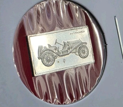 Vintage 1910 Chadwick Car - 1.6 Gram .925 Sterling Silver Mini Bar Proof Ingot