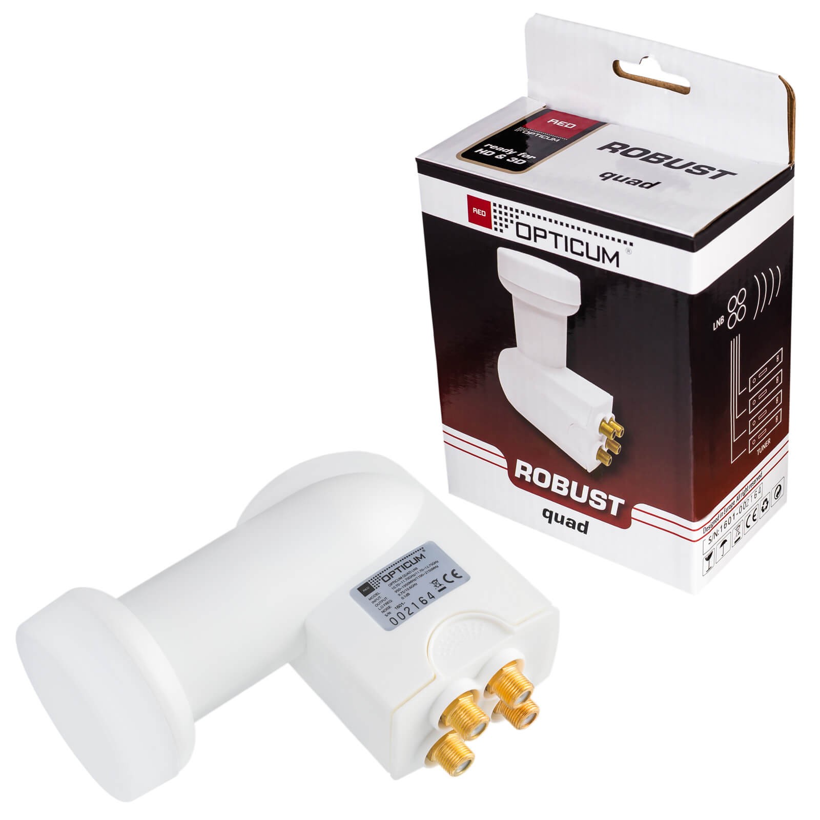 LNB Quad OPTICUM 4-fach 4 Teilnehmer Direkt TV Digital FULL HDTV 3D 5K LNC LMB