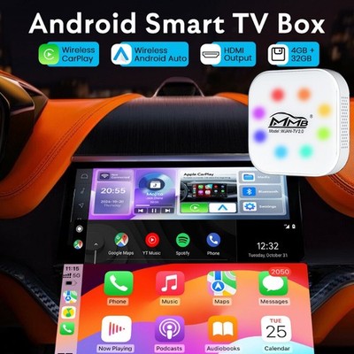 AI Box Wireless CarPlay & Auto Adapter - Android 12.0 with Youtube,Netflix, HDMI