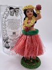 Lovely Hawaiian Dashboard Hula Doll Girl Dancer Red Grass Skirt Figure KC NEW — photo 1
