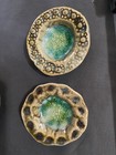 Turtle On L og Crackle Glazed Pottery Trinket Dish w/2 smaller trinket dishes — photo 7