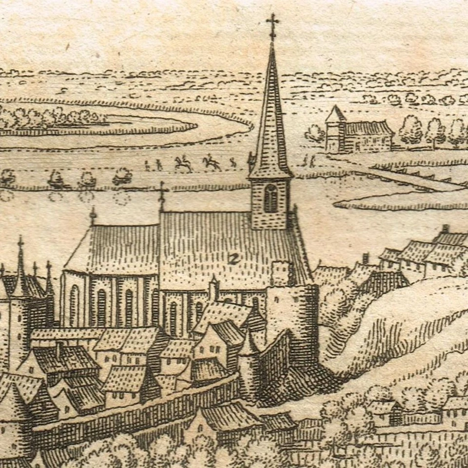 Bratislava 1638 MATHIAS MERIAN Pressburg Pozsony ORIGINAL PRINT Slovakia Hungary - Image 4 of 4