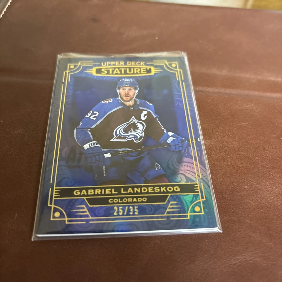 2022-23 UD Stature Blue Parallel /35 Gabriel Landeskog Card #51 Avalanche - Image 3 of 3