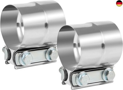 DOCAS 2pcs Ø 63 mm Reduzierstück Edelstahl Auspuffschelle Rohrverbinder r
