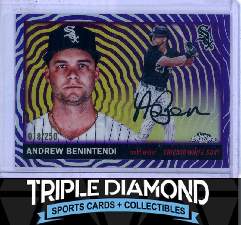 2025 Topps Chrome Platinum Andrew Benintendi Purple Vibrations #018/250 Z804