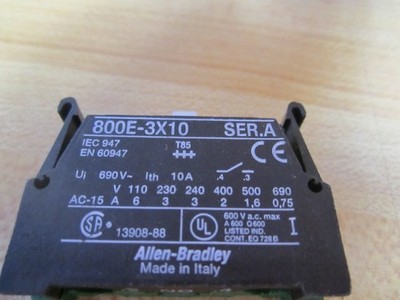 Allen Bradley 800E-3X10 Contact Block 800E3X10 Green