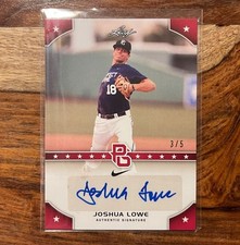 JOSH LOWE 2015 LEAF PERFECT GAME #PG-JL4 RED AUTO 3/5, NATIONAL SHOWCASE, RC