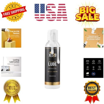 Cum Lube, White Creamy Water-Based Lubricant 4 fl oz, Unscented  Hypoallergeni