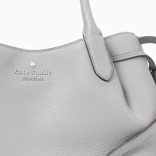 Kate Spade Dumpling Large Gray Leather Satchel Bag K8134 Purse NWT