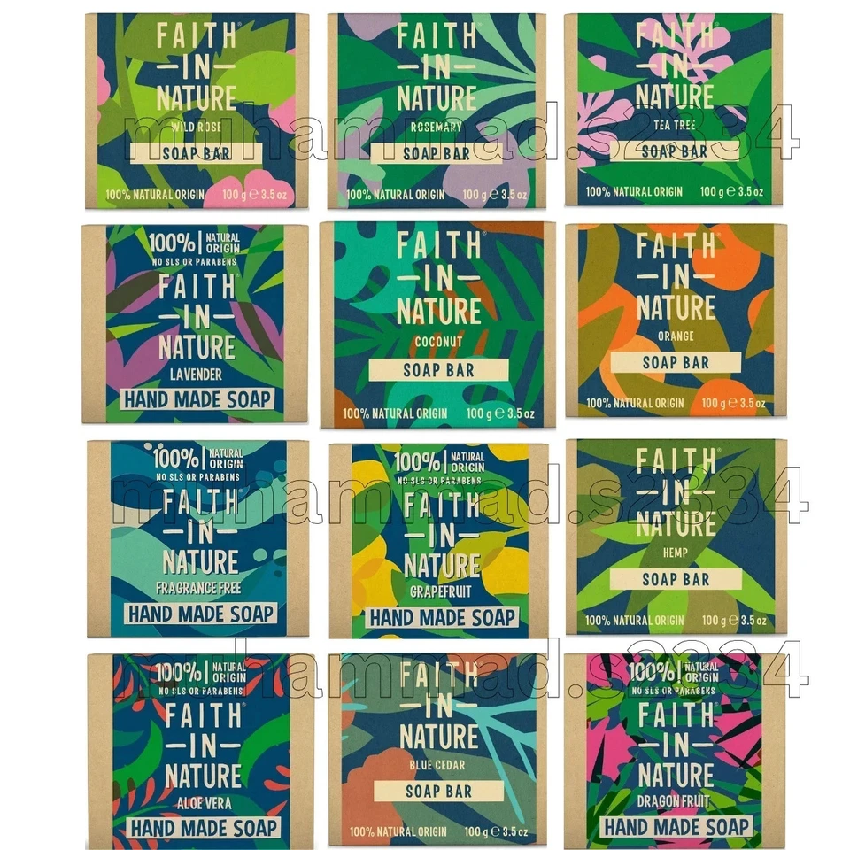 Faith In Nature Natural Soap Bar Restoring,Vegan & Cruelty-free all Scent UK