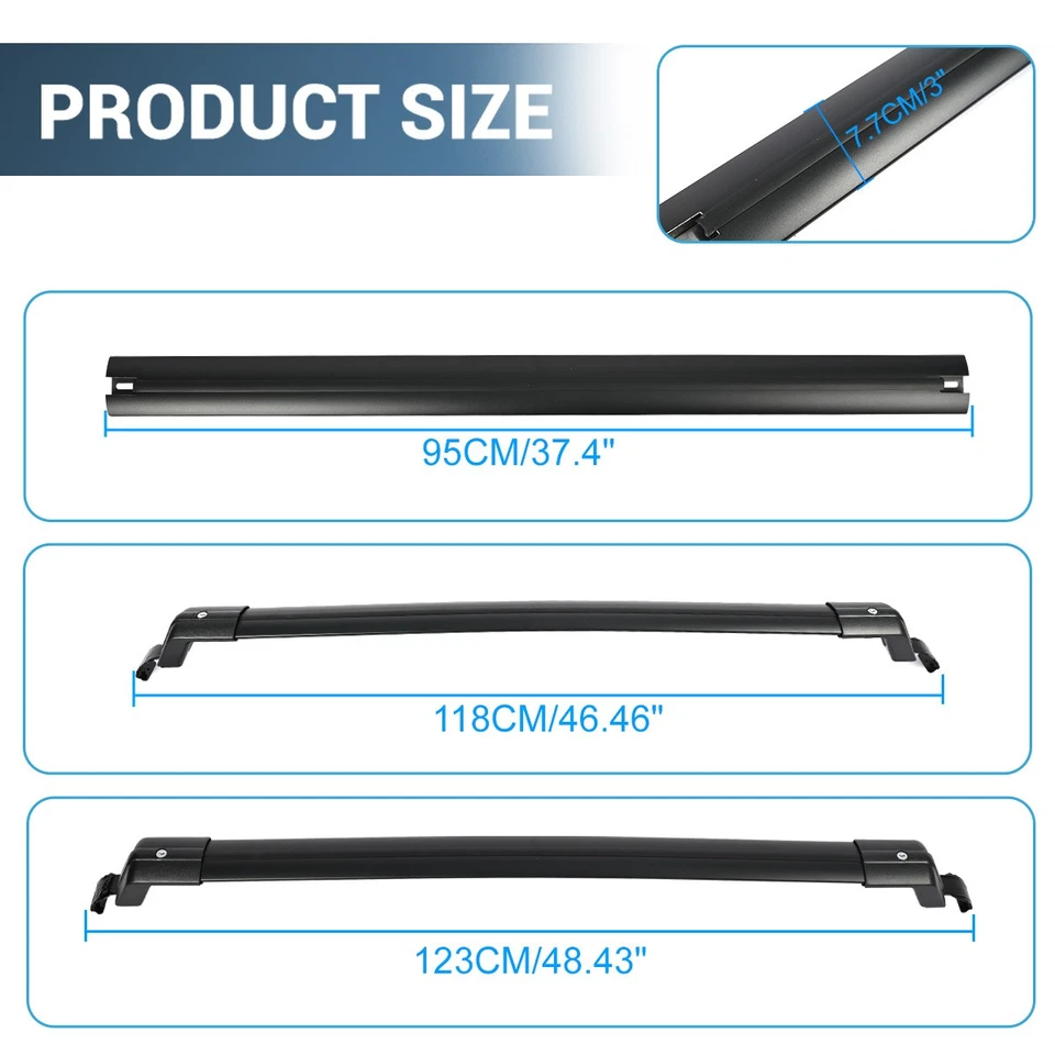 For Subaru Impreza 2000-2023 Top Roof Rack Cross Bar Luggage Cargo Carrier+Lock Foto 3 de 4