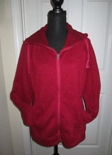 Avalanche Red/burgundy Zip-Up Jacket Women s Large Cozy Outdoor Layer