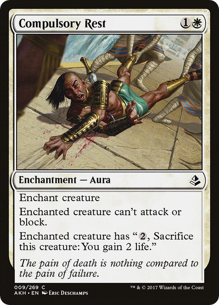 Compulsory Rest 9 Common Amonkhet Magic: The Gathering Lightly Played