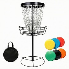 Disc-Golf-Korb-Set mit Wurfscheiben strapazierf&auml;hig f&uuml;r Park