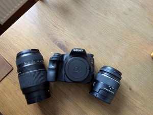 Sony A58 DSLR Camera & lens bundle - 13k shutter count near mint
