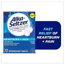 Alka-Seltzer Effervescent Tablets Original Flavor, Fast Multi-Symptom Relief ...