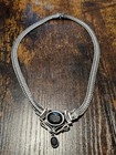 Vintage  835 Silver Necklace Garnet — photo 6
