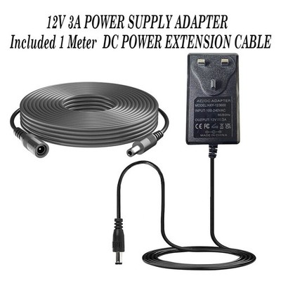 12 Volt 3A AC/DC UK Netzteil Adapter 5,5 mm DC Stecker für Router & CCTV