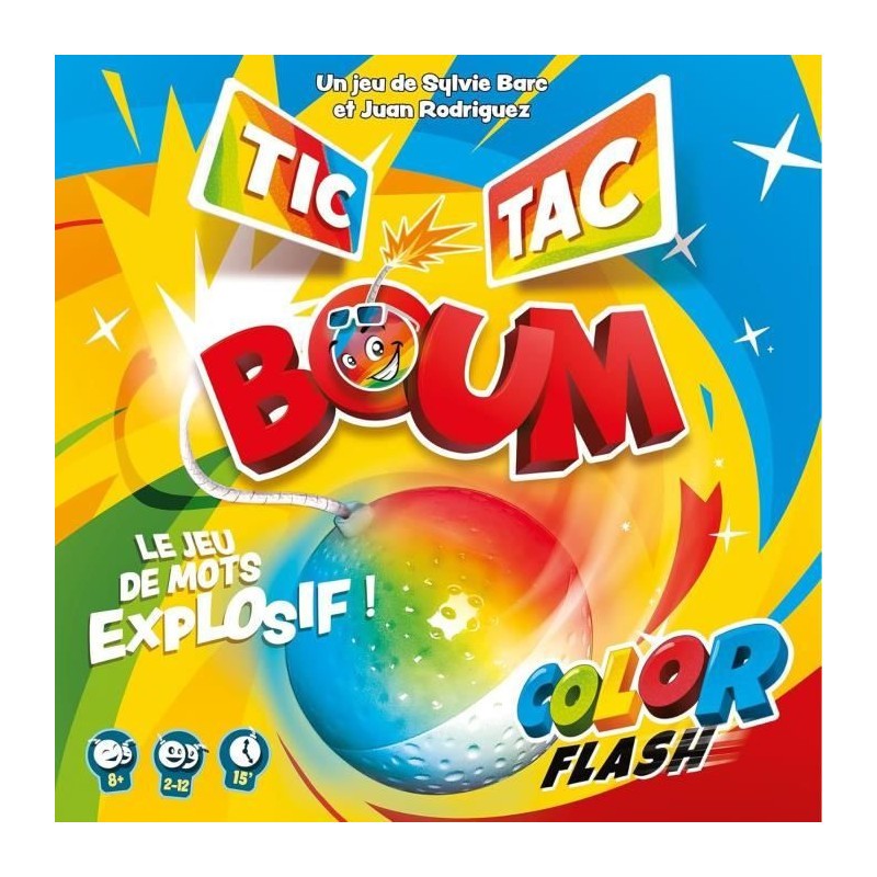 Tic Tac Boum Color Flash avec Bombe Électronique Interactive