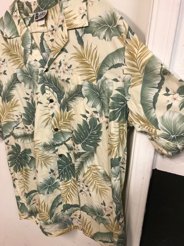 Vintage Aloha Republic Flowers And Palms Hawaiian Shirt Size XL Made In Hawaii - Picture 6 of 8