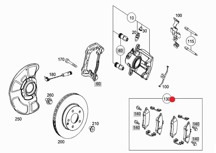 Genuine Mercedes-Benz TS Disk Brake Pads A0074206320 for sale  