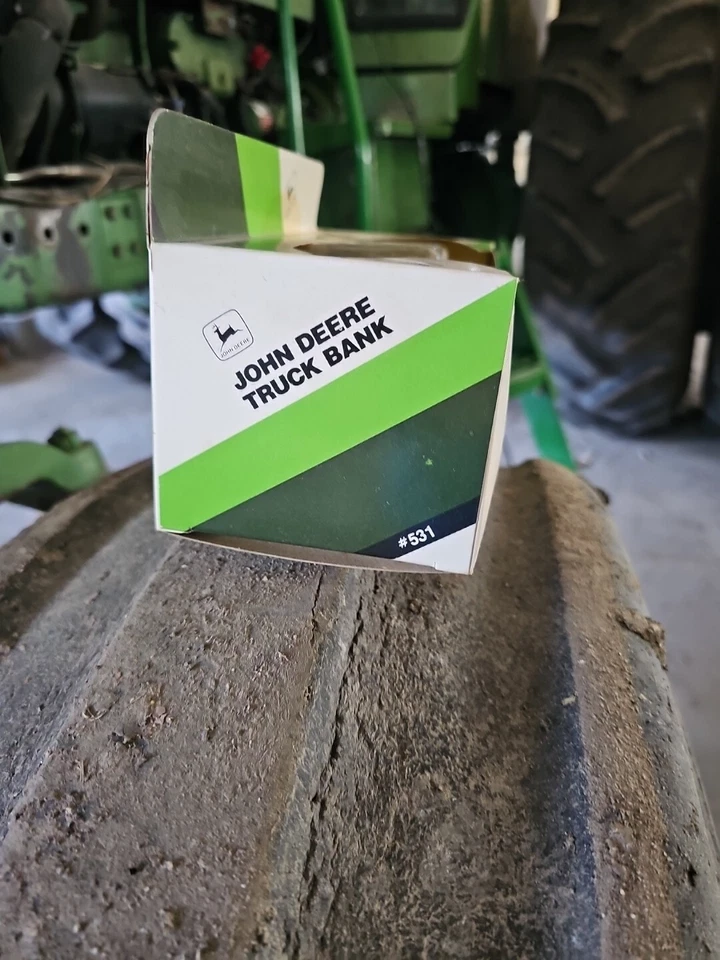 ERTL 1:25 Scale Mack Bulldog John Deere Delivery Van Truck Bank #1950 - Image 2 of 4