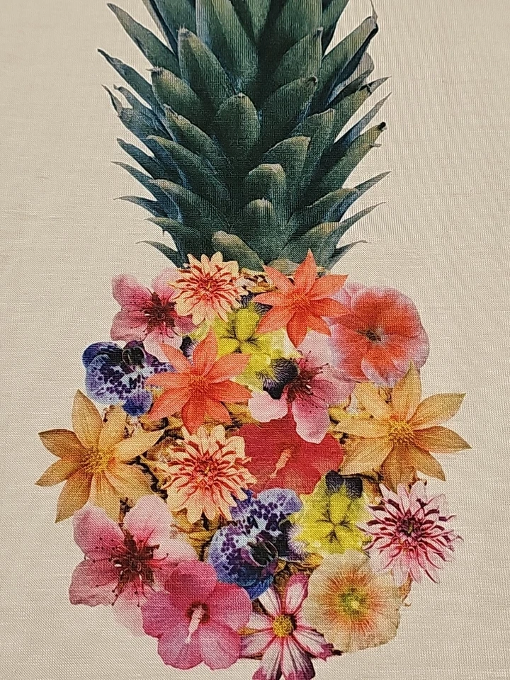 Camiseta blanca de manga corta con estampado gráfico de piña talla XL de Cato para niñas jóvenes Foto 2 de 4