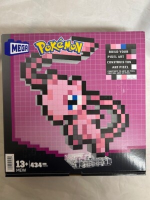 Mega Pokemon HWR80 Pixel Art Mew 434 Piece Building Block Set New Sealed