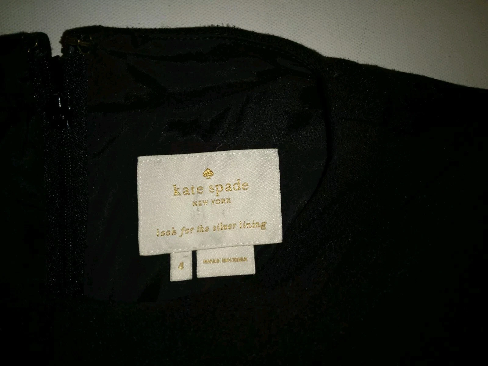 Kate Spade Black New York Jazz Things Up Crepe Flip Cocktail Taglia 4 MRSP $328