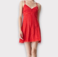 Alice and Olivia Red Spaghetti Strap Mini Dress Size 14