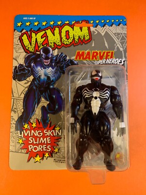 1991 TOYBIZ Marvel Super Heroes VENOM w/Living Skin Slime Pores EXC Sealed NOS