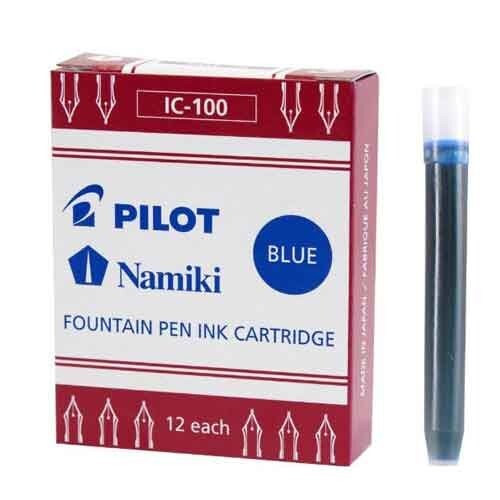Pilot Namiki Fountain Pen Ink Cart. Blue 12/Pk Fits Kakuno Office School Arts