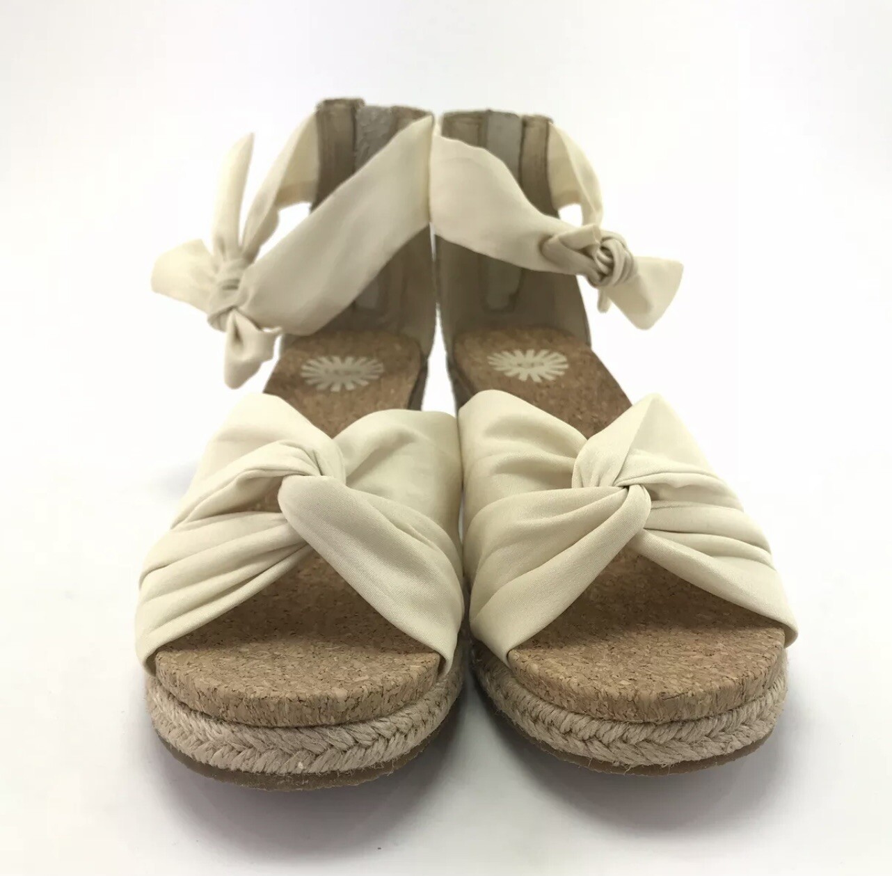 UGG Women's Starla Cream Wedge Sandals 1011181 Size 8… Gem
