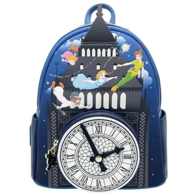 Loungefly Disney Peter Pan Big Ben Uhr Glow In the Dark RUCKSACK - BRANDNEU!!