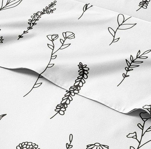 4 Piece Floral Sheet Set, Soft & Wrinkle-Free W/ Elegant Designs by CGK Linens - Picture 40 of 47