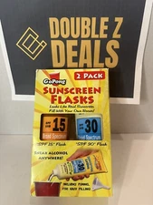 GoPong Sunscreen Flask 2 Pack (16 oz Total) - Hidden Alcohol Travel Flasks - 2 S