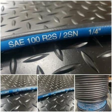 Kurt Hydraulic Brand  Hose SAE R2S 1/4 X100 FT  SAE W.P. PSI 5,800  2 WIRE  
