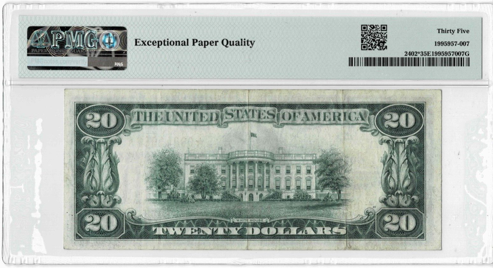 1928 $20 Gold Certificate *STAR* note- Fr. 2402* (*A Block) PMG 35 EPQ ...
