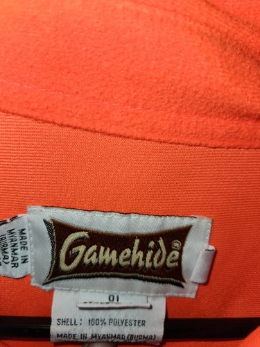 Vintage GAMEHIDE Blaze Orange Patch Super Soft Flannel. Mens Medium. Never Worn. - Picture 3 of 4