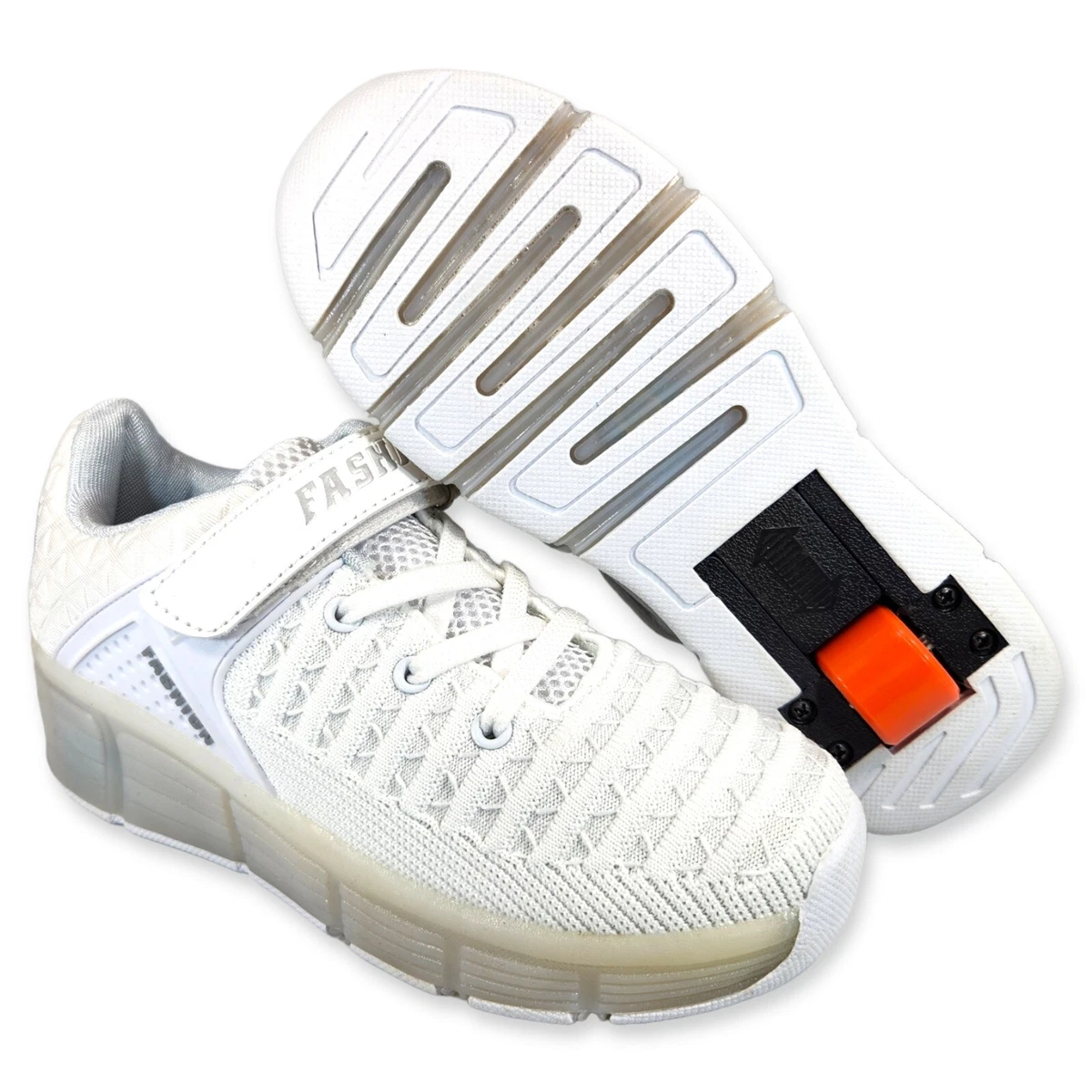 Fashion Girl s Roller Skate Shoes White Size EU 37 US 6 Fashion Sneakers Wheels