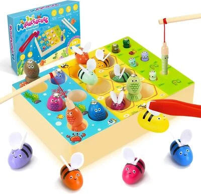 WEARXI Montessori Spielzeug ab 2 Jahre, 3-in-1 Motorik-Spielzeug Magnetisch