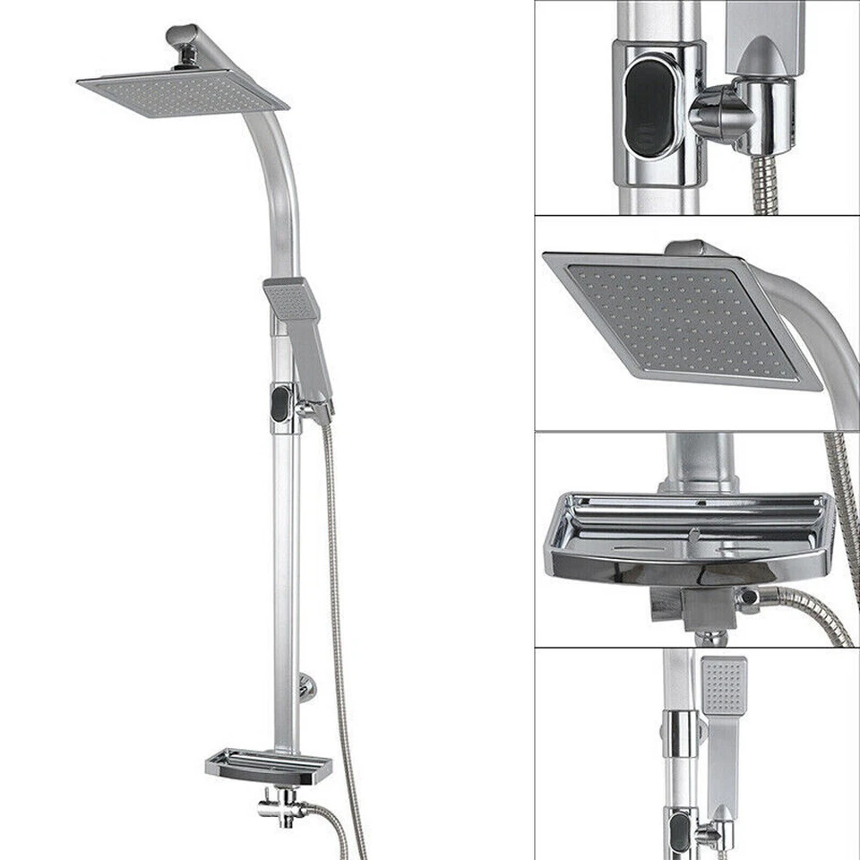 Edelstahl Duschsystem Regendusche Massage Duschpaneel Duschset mit Handbrause DE - Bild 3 von 4