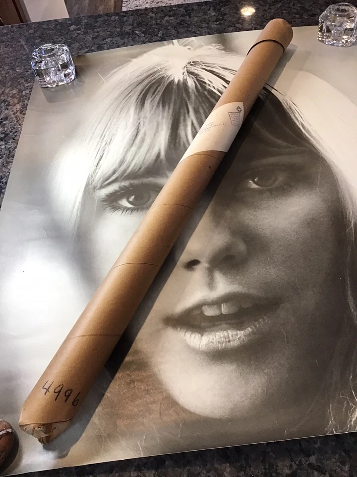 ORIGINAL POSTER 1968 Brigitte Bardot B&W Model Headshot BIRCHFIELD NYC W/TUBE - Image 2 of 4