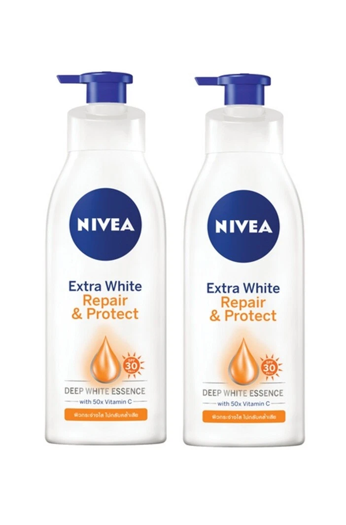 2 x 525ml Nivea Extra White Repair and Protect Whitening Body
