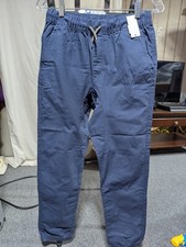 New Route 66 boys XL pull on pants elastic waist navy blue joggers