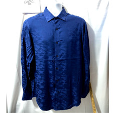 Hart Schaffner Marx Dress Shirt Blue Non-Iron MSRP 100 Medium