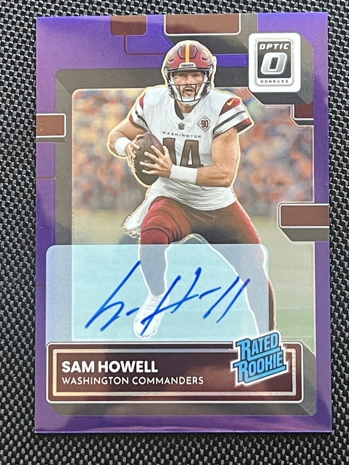 Sam Howell 2022 Optic Rated Rookie Purple Auto 5/35