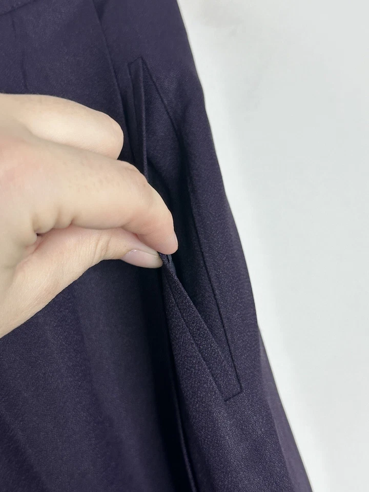 Sonia Rykiel Paris Esmoquin Púrpura Formal Vestido Pantalones Francia UE Talla 36 Foto 4 de 4