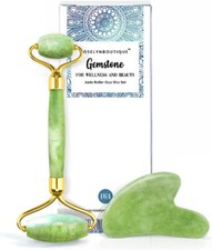 Healing Crystal Jade Roller for Face Massager Gua Sha Self Care Relieve Wrinkles
